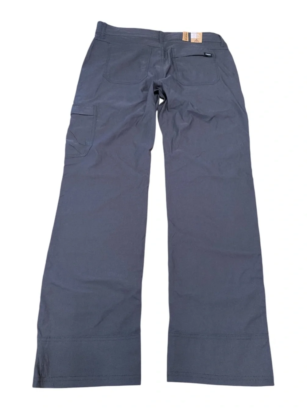 Outdoor Hiking Cargo Trail Pants Stretch Snap Hem Charcoal Prana 35x32 NWT